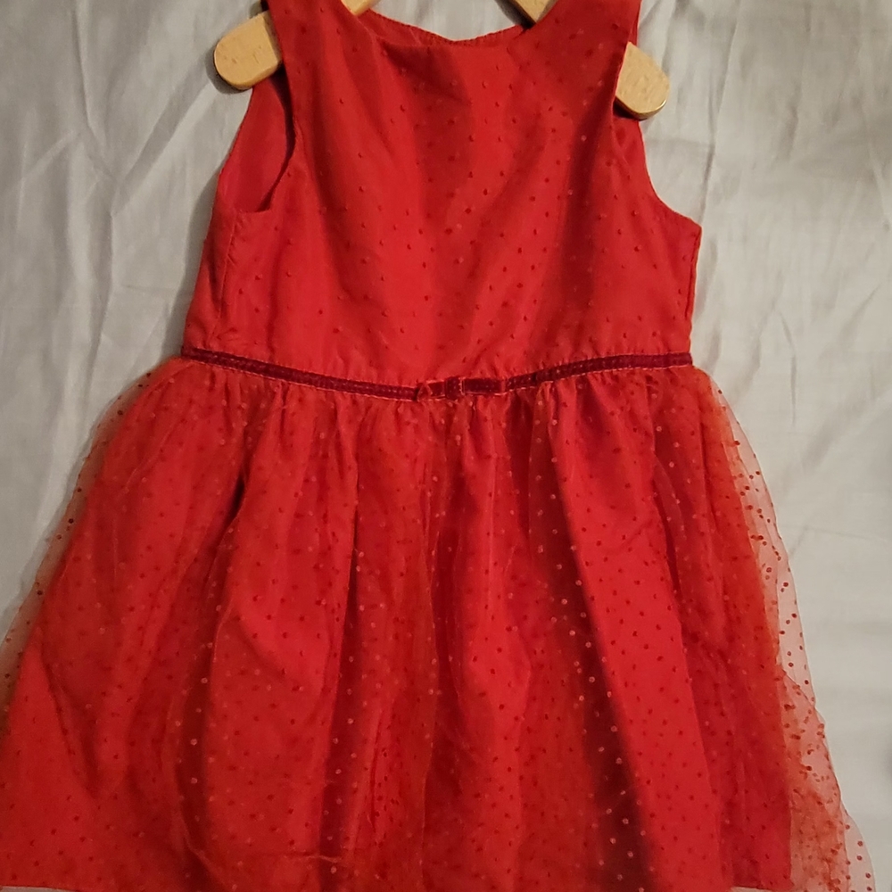 Cat & Jack Red Polka Dot Formal Dress